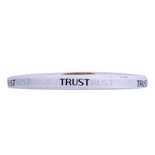 روبان سفید Trust Professional 5 متری با طرح مشکی